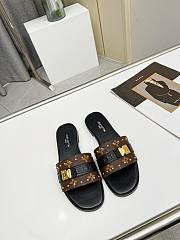 LV Lock It Flat Mule Black Patent Monogram canvas - 3