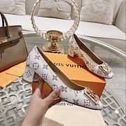 Louis Vuitton Madeleine Pump White Patent Monogram canvas - 4