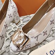 Louis Vuitton Madeleine Pump White Patent Monogram canvas - 5