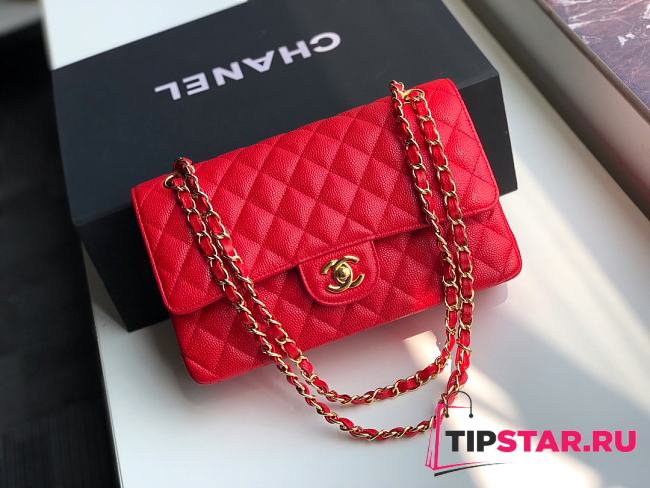 Chanel classic flap Bag Red Size 26x16x7 cm - 1