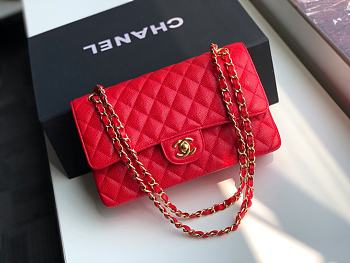 Chanel classic flap Bag Red Size 26x16x7 cm