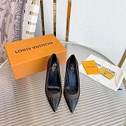 Louis Vuitton Signature pump Black Calf leather and patent Monogram canvas heel 7.5 cm - 2