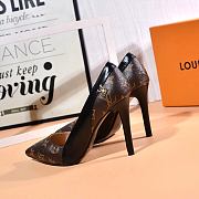 Louis Vuitton Cherie Pump Black Monogram Logo LV Heel 10 cm - 3