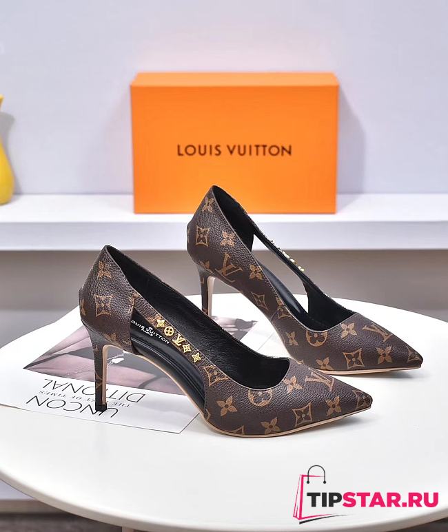 Louis Vuitton  Pump Black Monogram Heel 10 cm - 1