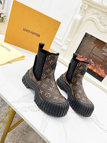 Louis Vuitton Ruby Flat Ankle Boot Cacao Brown