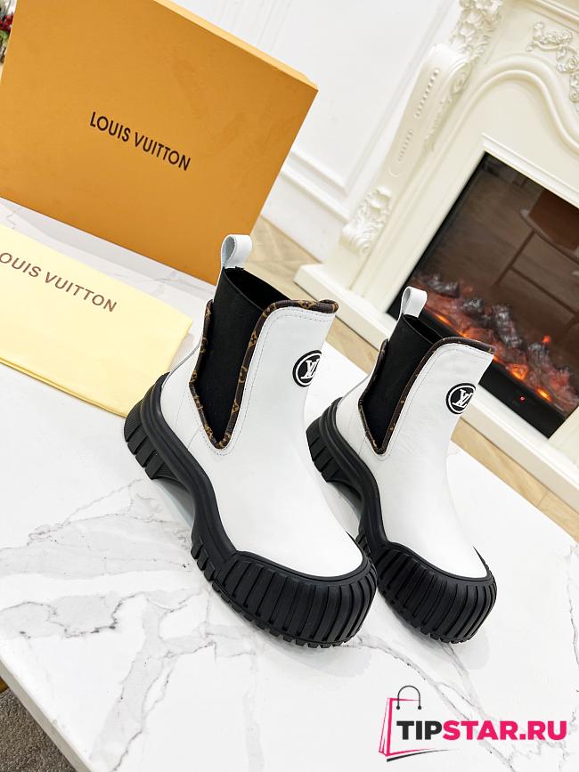 Louis Vuitton Ruby Flat Ankle Boot White - 1