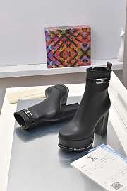Louis Vuitton Fame Platform Ankle Boot Black Calf leather - 4