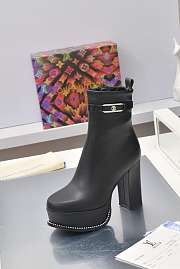 Louis Vuitton Fame Platform Ankle Boot Black Calf leather - 3