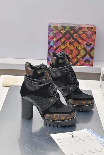 Louis Vuitton Star Trail Ankle Boot Black heel 9.5 cm