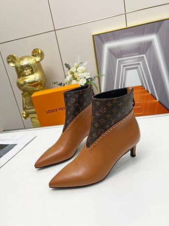 Louis Vuitton Signature Ankle Boot Brown Heel 5.5 cm