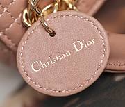 Dior Lady Pink lambskin Size 12x10x5 cm - 6