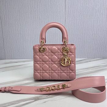 Dior Lady Pink Lambskin ABC Size 20x17x8.5 cm