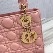 Dior Lady Pink Lambskin ABC Size 20x17x8.5 cm - 6