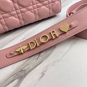 Dior Lady Pink Lambskin ABC Size 20x17x8.5 cm - 5
