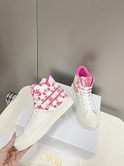 Dior Walk'N'Dior Star Leather & Canvas High-Top Sneaker Pink - 3