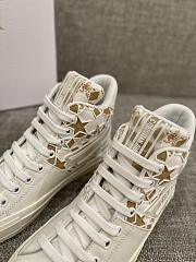 Dior Walk'N'Dior Star Leather & Canvas High-Top Sneaker Yellow - 2