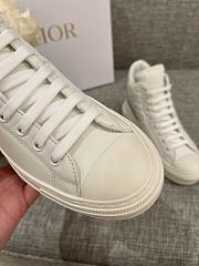 Dior Walk'N'Dior Star Leather & Canvas High-Top Sneaker White - 6