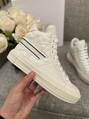 Dior Walk'N'Dior Star Leather & Canvas High-Top Sneaker White - 5