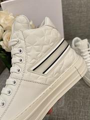 Dior Walk'N'Dior Star Leather & Canvas High-Top Sneaker White - 3