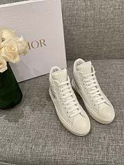 Dior Walk'N'Dior Star Leather & Canvas High-Top Sneaker White - 2