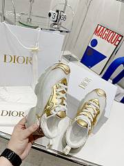 Dior Women's White D-connect Leather-trim Sneaker  - 6