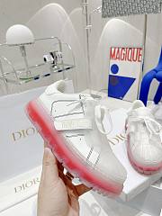 Dior Women's White&Red Id Leather Sneaker - 5