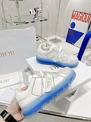 Dior Women's White&Blue Id Leather Sneaker - 5
