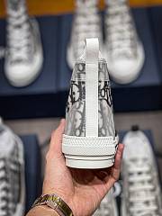 Dior Women's High Top Gray Walk'n' Canvas Sneaker - 5