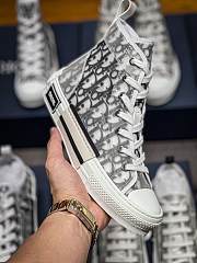 Dior Women's High Top Gray Walk'n' Canvas Sneaker - 4
