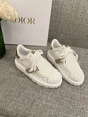 Dior Women's Gold Dior Id Low Top Leather Sneakers - 6