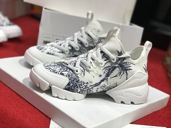 Dior-CONNECT SNEAKER Blue Multicolor Technical Fabric with Rêve d'Infini Print 