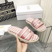 Dior Wmns DWay Slide Houndstooth Pink - 1