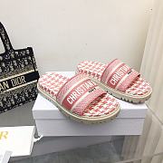 Dior Wmns DWay Slide Houndstooth Pink - 5