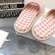 Dior Wmns DWay Slide Houndstooth Pink - 2