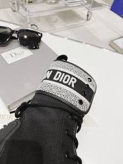Dior-MAJOR ANKLE BOOT Black and White Technical Fabric and Black Calfskin - 3
