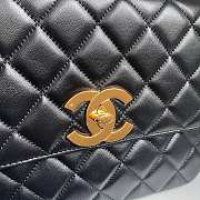 Chanel CF flapbag black lambskin 24k gold hardware medium - 2