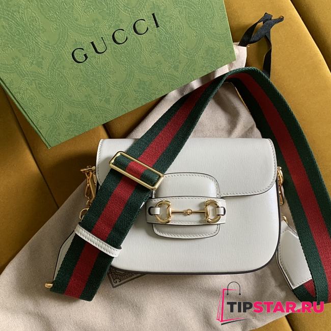 Gucci Horsebit 1955 mini bag White Size 20.5x14.5x5 cm - 1