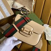 Gucci Horsebit 1955 mini Beige Bag Size 20.5x14.5x5 cm - 1