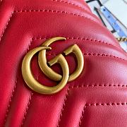 Gucci Red Mini GG Marmont Bucket Bag Size 19×17×10.5 cm  - 6