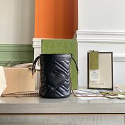 Gucci Black Mini GG Marmont Bucket Bag Size 19×17×10.5 cm - 3