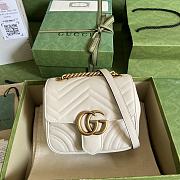 GG Marmont Mini Shoulder Bag White Size 18x13.5x8 cm - 1