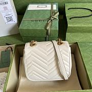 GG Marmont Mini Shoulder Bag White Size 18x13.5x8 cm - 6