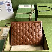 Gucci Matelassé pouch Light brown GG Matelassé leather Size 10x7.5x2 cm - 4