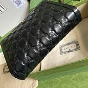 Gucci Matelassé pouch Black GG Matelassé leather Size 10x7.5x2 cm - 2
