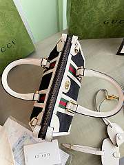 GUCCI Black Mini Bauletto White Bag Size 22×15×11 cm - 2