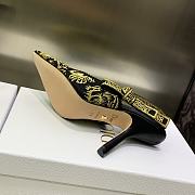  J'Adior slingback pump Black and Gold-Tone Velvet Embroidered  - 3