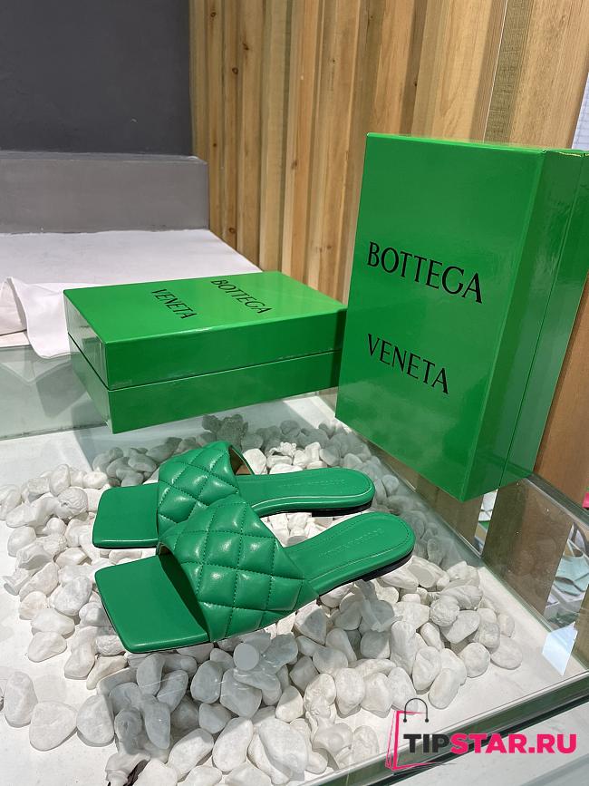 Bottega Veneta Padded Flat Sandal Green - 1