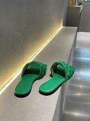 Bottega Veneta Padded Flat Sandal Green - 5