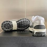 Chanel Sneaker Fabric & Laminated White & Silver - 2
