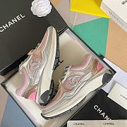 Chanel Sneaker Fabric & Laminated White & Pink - 6